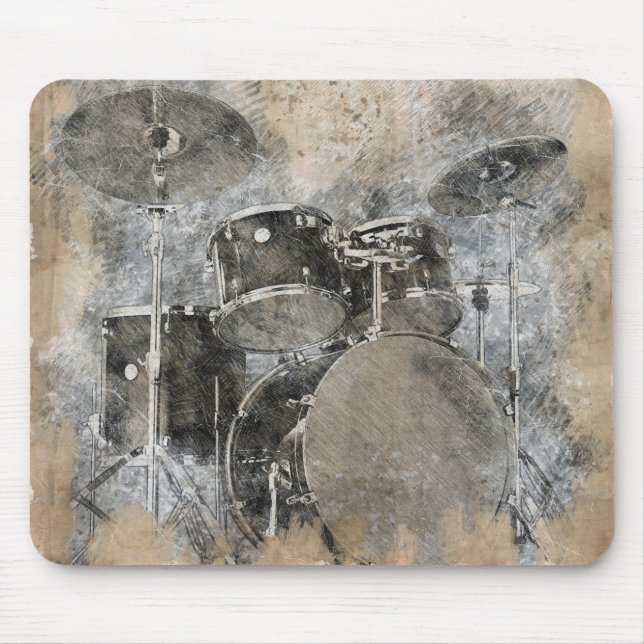 Musical drum kit. mouse pad (Front)