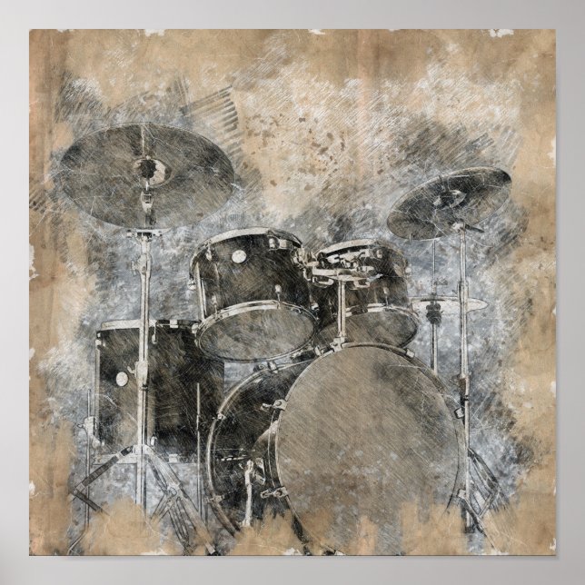 Musical drum kit. poster (Front)