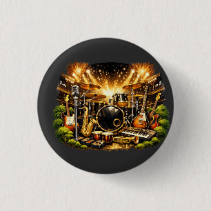 Musical Equipment 1 Inch Round Button