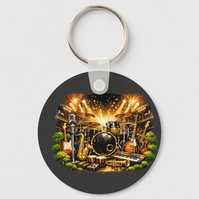 Musical Equipment Keychain (Front)