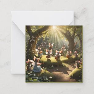 Musical Faerie Mice Woodland Festival Card