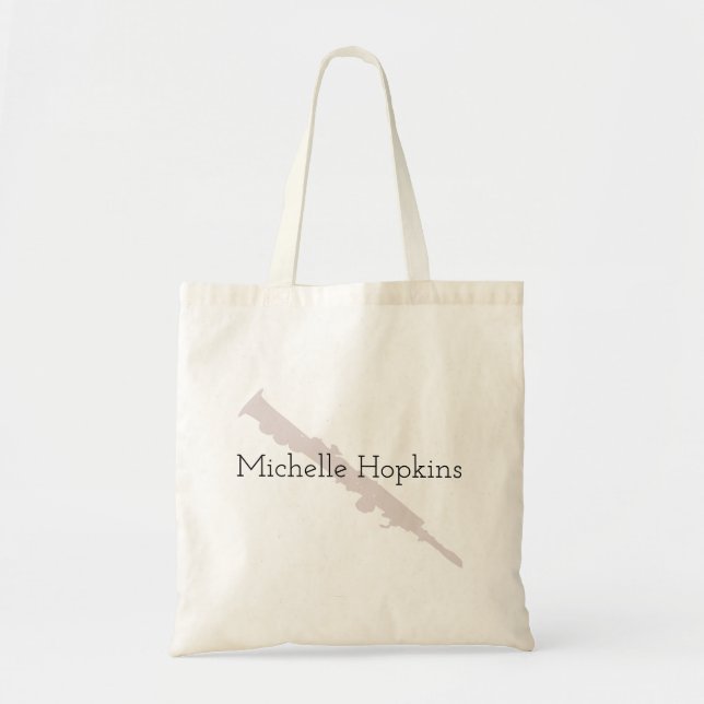 Musical Flute Classical Music Personalized  Tote Bag (Front)