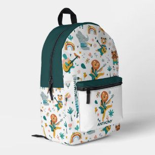 Musical Forest Animals Printed Backpack