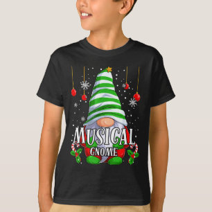 Musical Gnome Christmas Pajamas Matching Family Gr T-Shirt