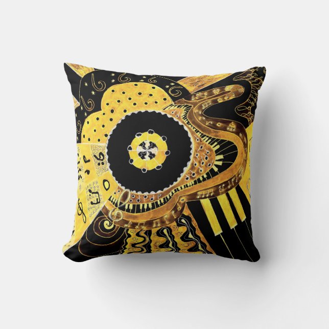 Musical Gold . Throw Pillow (Front)