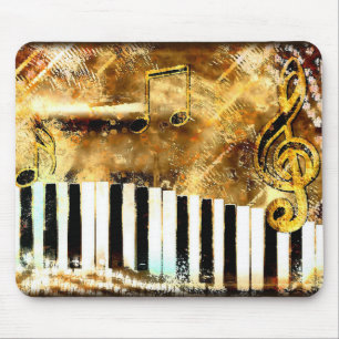 Musical Grunge Mouse Pad