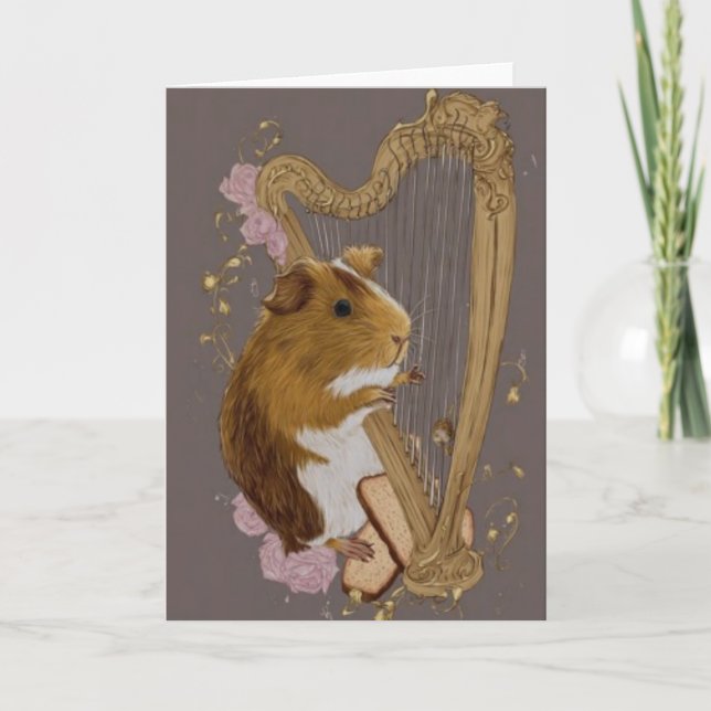 Musical Guinea Pig Greeting Card (Front)
