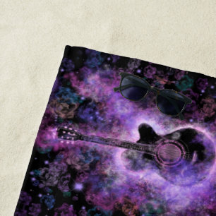 Musical Guitar Beach Towel