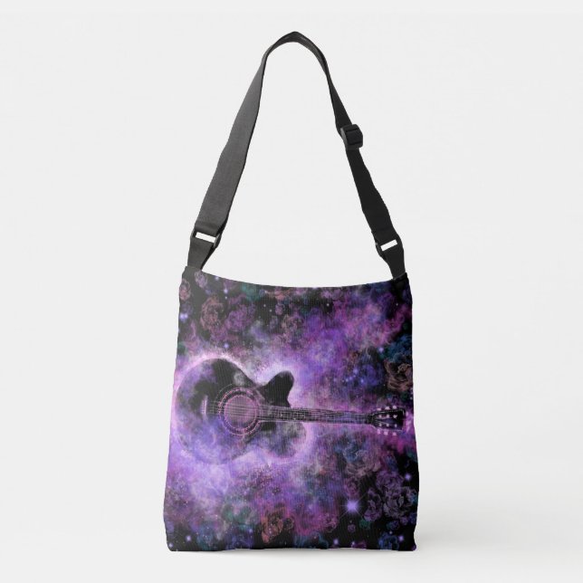Musical Guitar Crossbody Bag or Tote Bag (Front)