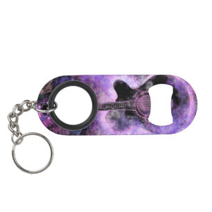 Musical Guitar Keychain Bottle Opener