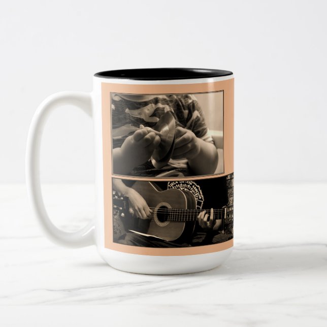 Musical Hands JEFSW Two-Tone Coffee Mug (Left)
