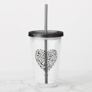 Musical Heart custom text tumblers