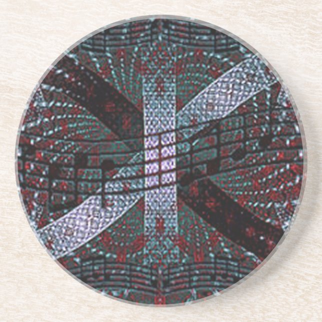 Musical Holiday Fractal Art Coaster (Front)
