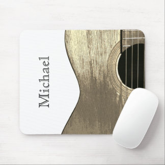 Musical Instrument Acoustic Guitar Abstract Beige Mouse Pad