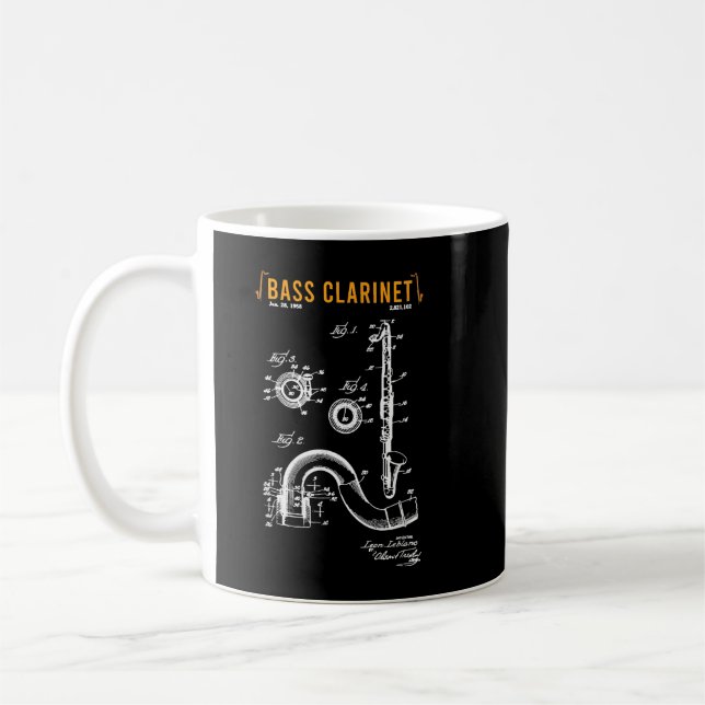 Musical Instrument Bass Clarinet Woodwind for Musi Coffee Mug (Left)
