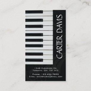 Musical Instrument - Piano Business Card