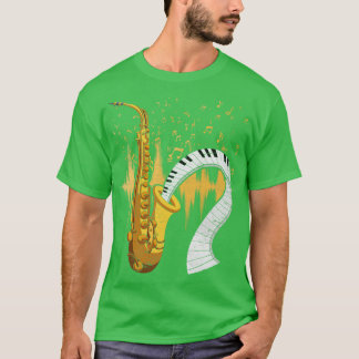 Musical Instrument Piano Jazz Saxophonist Saxophon T-Shirt