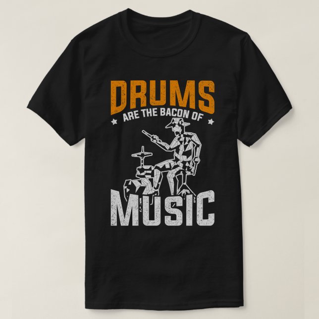 Musical Instrument Rock Music Funny Drums T-Shirt (Design Front)