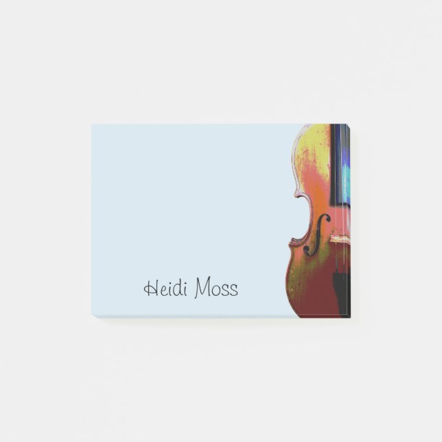 Musical Instrument Violin Personalized  Post-it Notes (Front)
