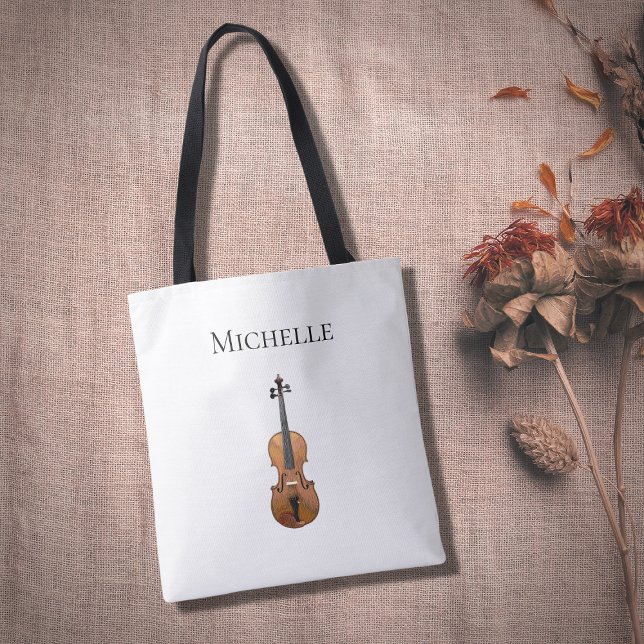 Musical Instrument Violin Simple Classic  Tote Bag (Creator Uploaded)