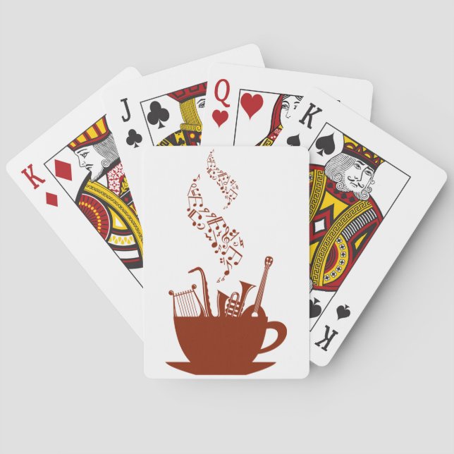 Musical Instruments And Notes Playing Cards (Back)