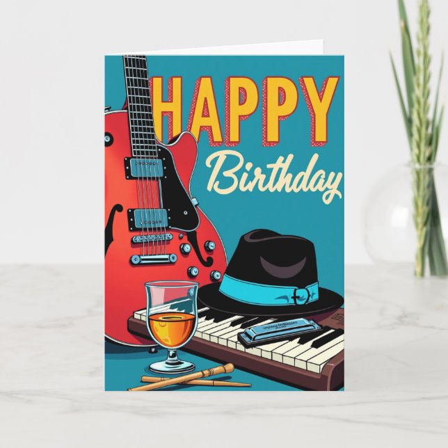 Musical Instruments Birthday Card (Front)
