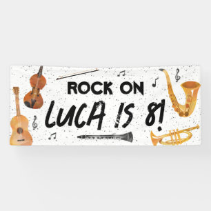 Musical Instruments Birthday Party Decor Banner