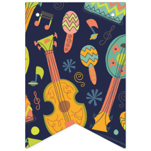 Musical Instruments. Bunting Flags