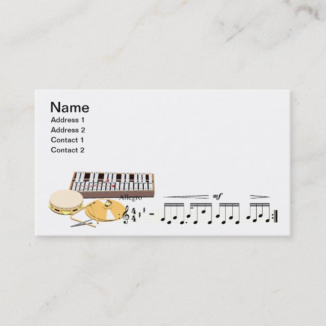 musical instruments business card (Front)