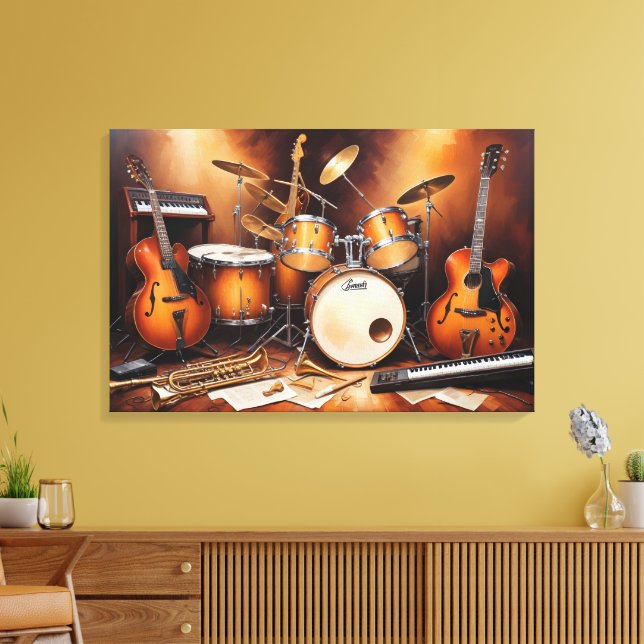 Musical Instruments Canvas Print (Insitu(LivingRoom))