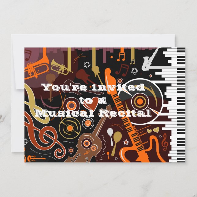 Musical Instruments Invitation (Front)