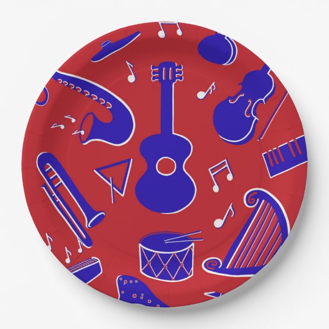 Musical Instruments Paper Plate (Front)