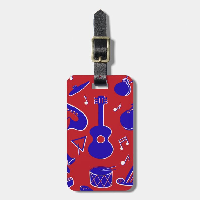 Musical Instruments Personalized Luggage Tag (Front Vertical)