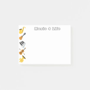 Musical Instruments Post-it Notes