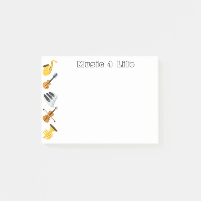 Musical Instruments Post-it Notes (Front)