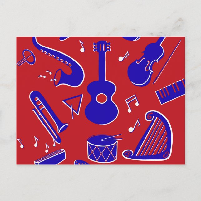 Musical Instruments Postcard (Front)