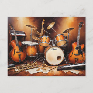 Musical Instruments Postcard