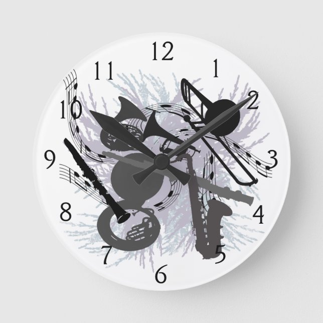 Musical Instruments Round Clock (Front)