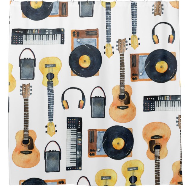 Musical Instruments: Seamless Watercolor (Front)