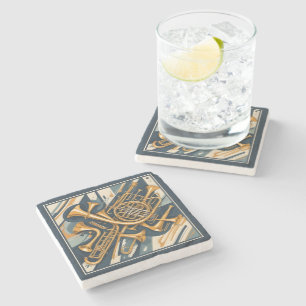 Musical Instruments Stone Coaster