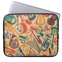 Musical Instruments Vintage Seamless Background