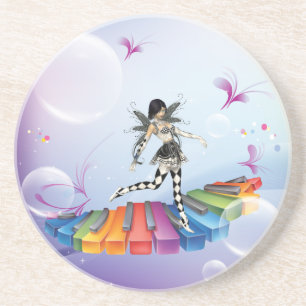 Musical Keyboard Faerie Coaster