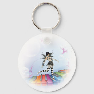 Musical Keyboard Faerie Vignette Keychain