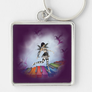 Musical Keyboard Faerie Vignette Keychain