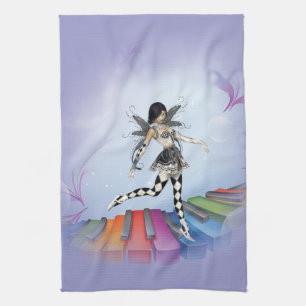 Musical Keyboard Faerie Vignette Kitchen Towel