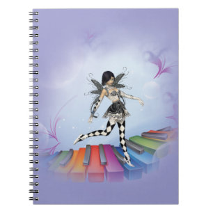 Musical Keyboard Faerie Vignette Notebook