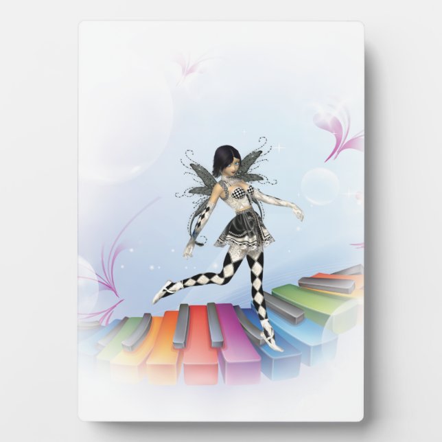 Musical Keyboard Faerie Vignette Plaque (Front)