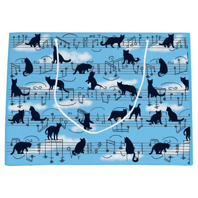 Musical kittens large gift bag (Front)