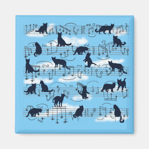 musical kittens magnet