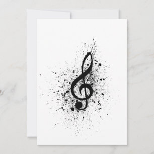 Musical leaf music musical pattern. Music Holiday Card